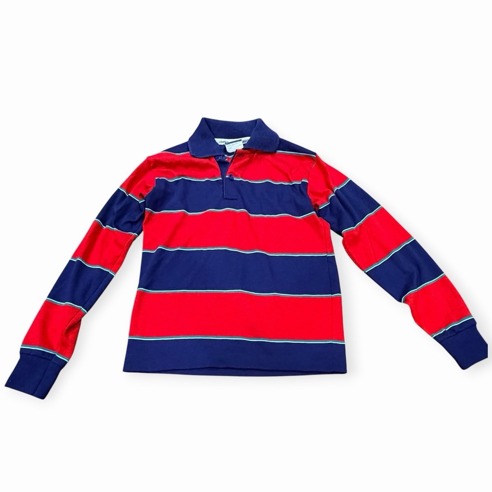 Donmoor Boys Youth Rugby Long Sleeve Striped Collared Polo Shirt Size 10